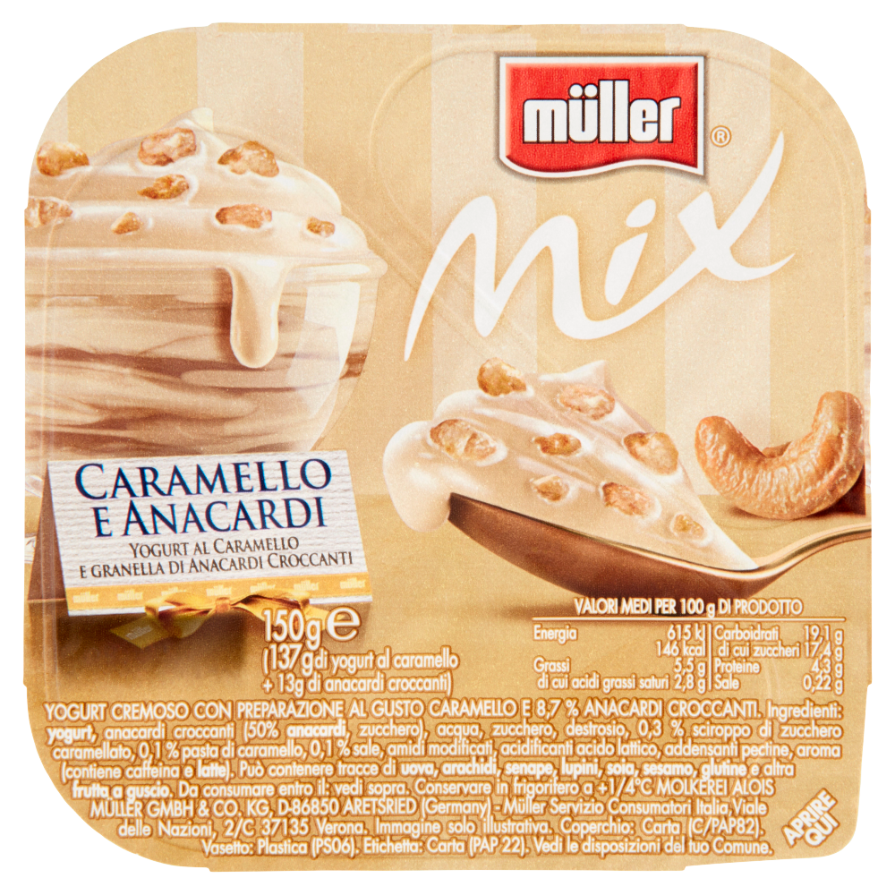 muller mix yogurt cereali -mandorle g150