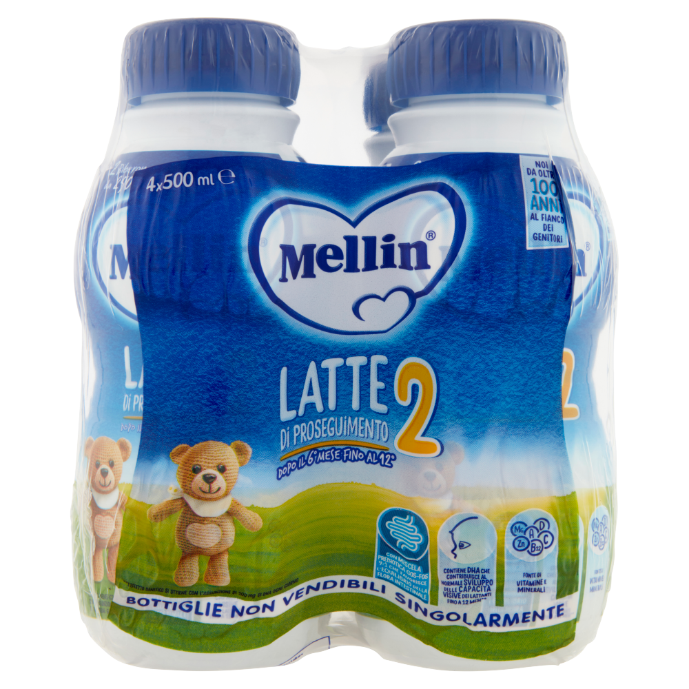 Mellin 4 Crescita Latte Liquido Lt.1 : : Alimentari e cura della  casa
