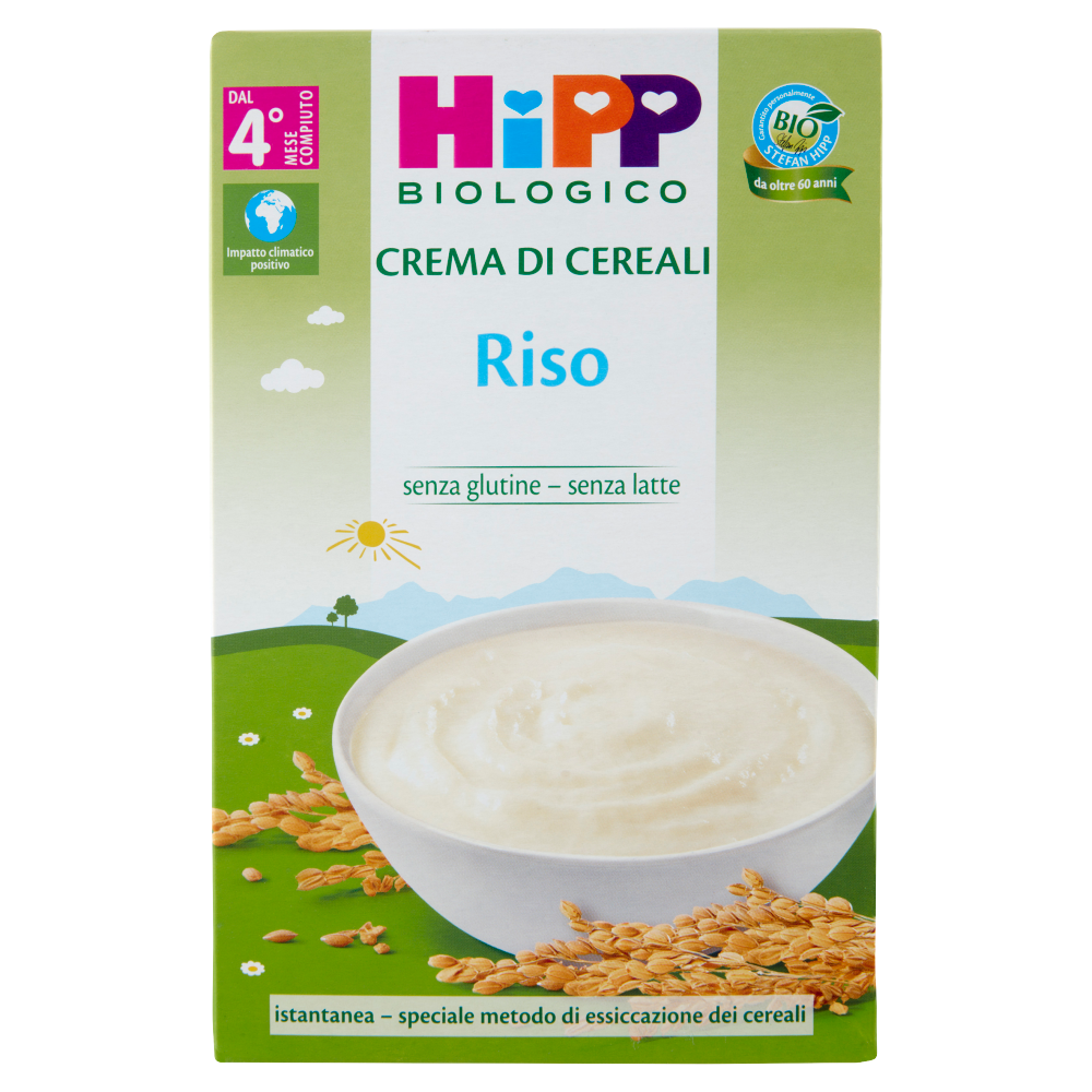 HiPP - Crema di Cereali Istantanea per Neonati, con Riso 100% Biologico,  Senza Glutine, 6 Confezioni da 200 gr : : Alimentari e cura della  casa