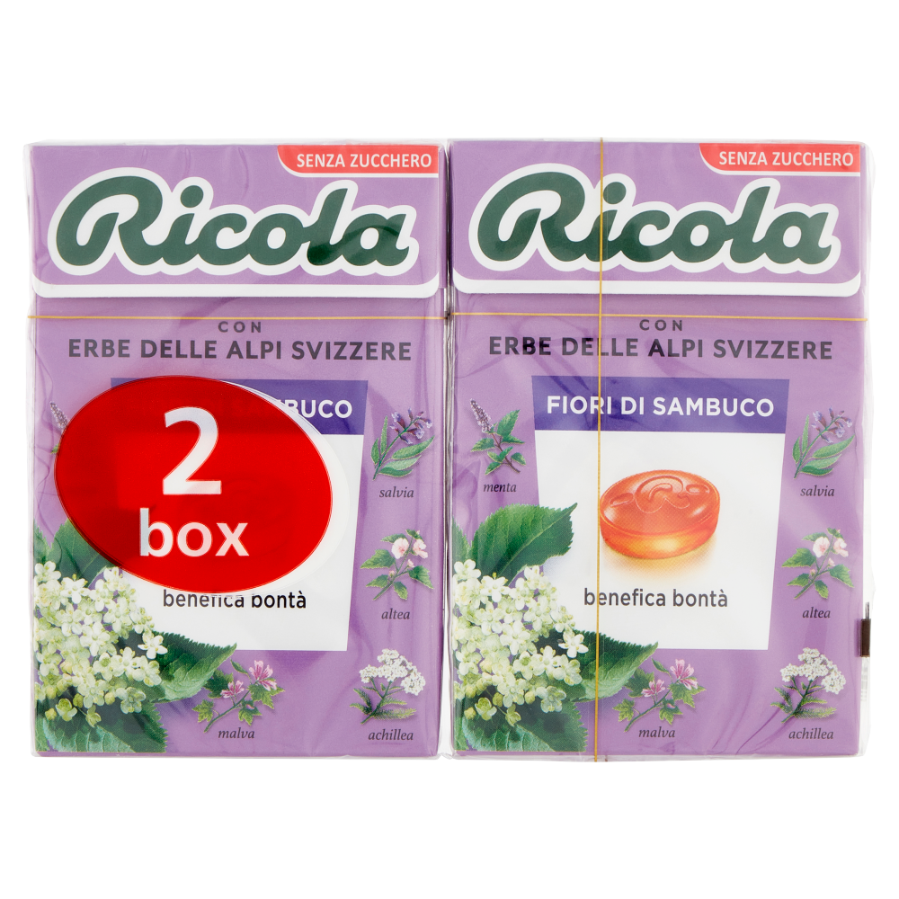 Box 60 capsule tisana fiori di sambuco Ricola