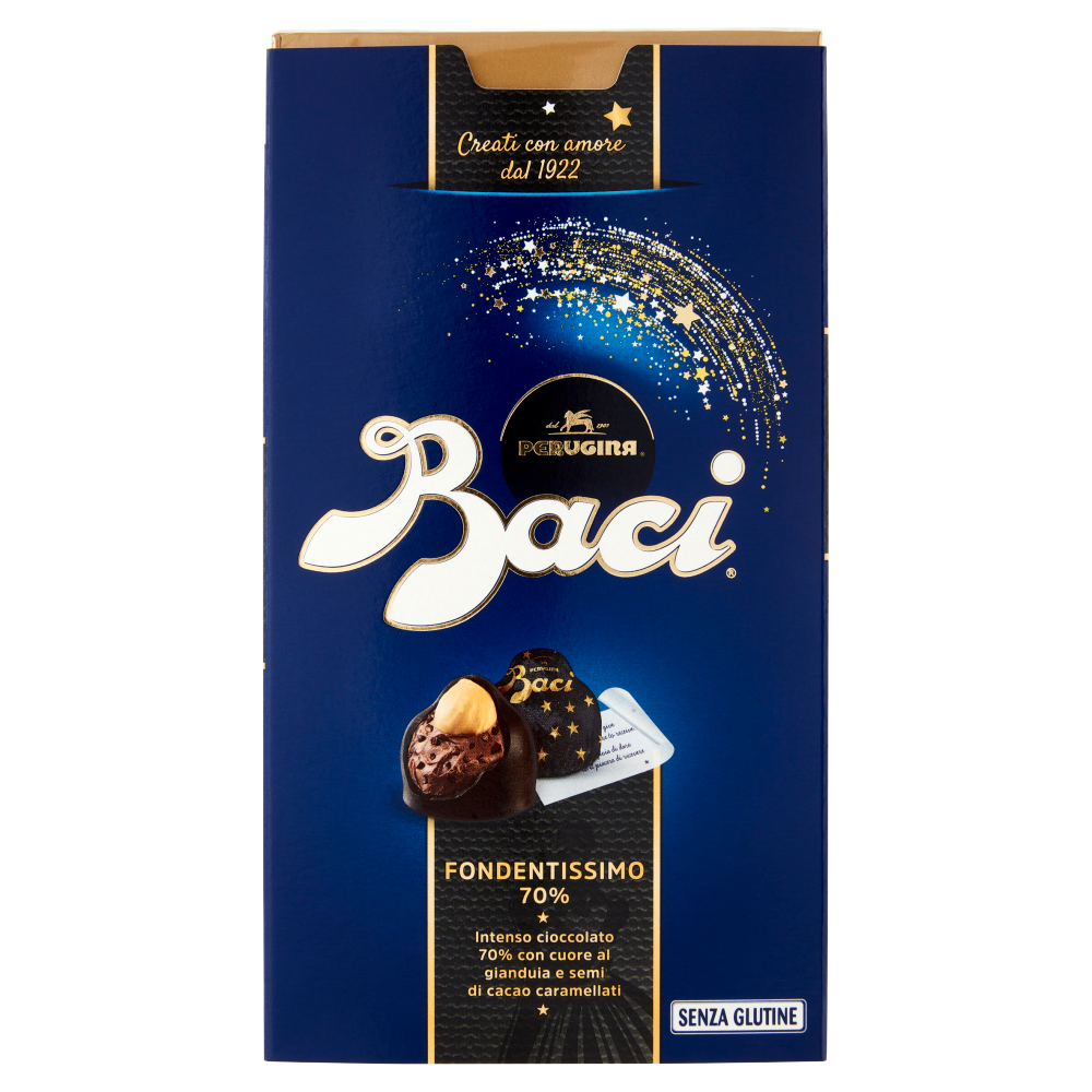 BACI PERUGINA Amaretto Cioccolatini Fondenti ripieni al Gianduia, Scatola  150g : : Alimentari e cura della casa