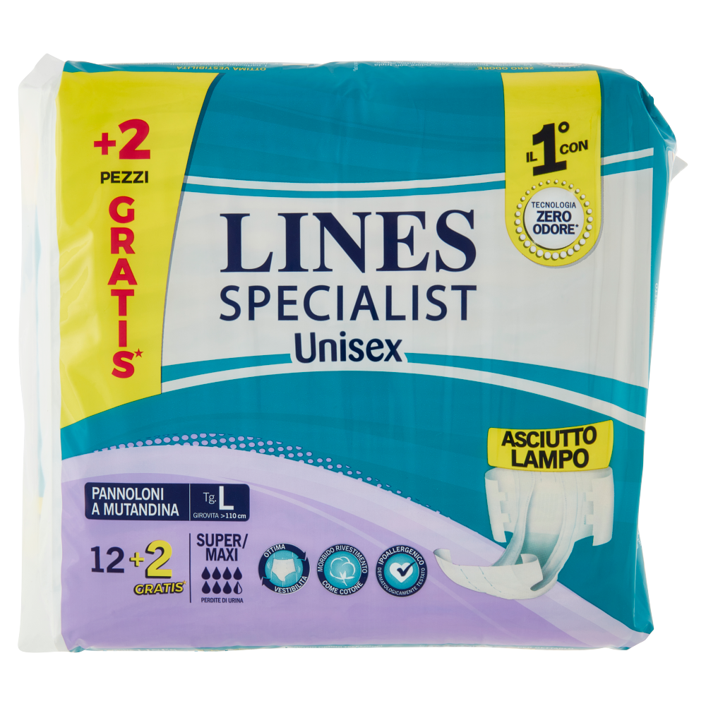 Lines Specialist Unisex Extra Pants Ipoallergenici Tg. XL 7 pz