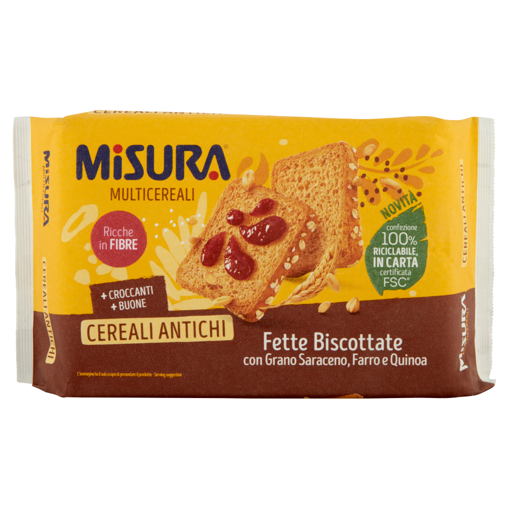 Mulino Bianco Fette Biscottate Armonie Integrali 72 Fette 630g - Rusks  Whole Wheat -Made In Italy