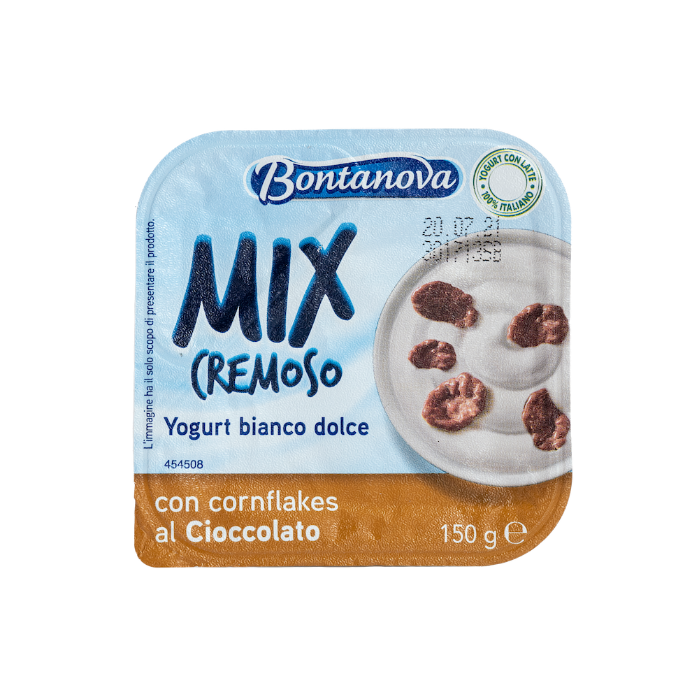 Product “müller - Mix (Yogurt bianco piú fiocchi al cioccolato)”