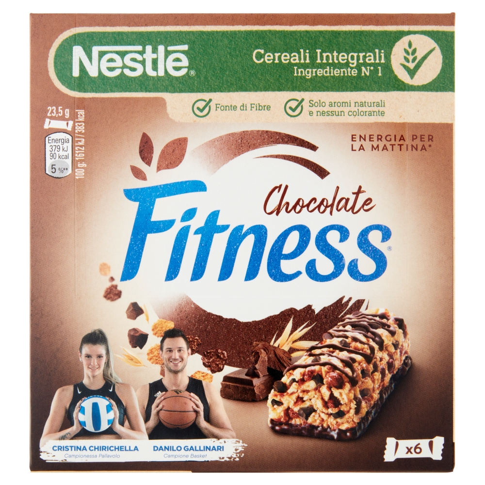 FITNESS Crunchy Caramel Barrette Cereali Integrali con Cioccolato e  Caramello 4 pezzi da 23,5g