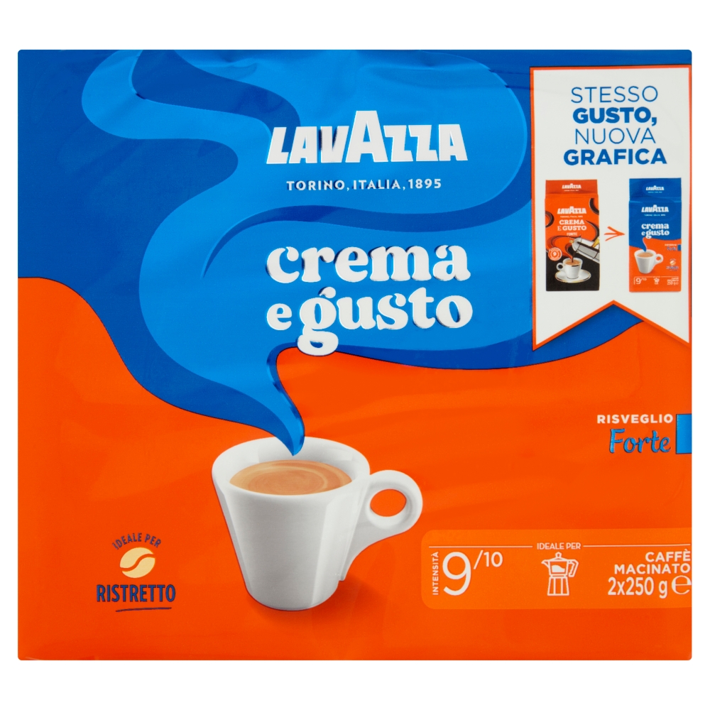 Lavazza Suerte Caffe' Macinato Per Moka 2 Confezioni Da 250 Grammi