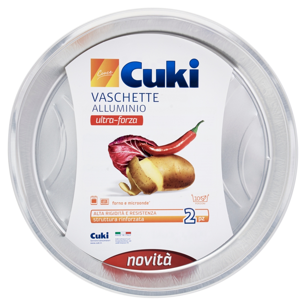 Cuki Conserva e Cuoce Vaschette Alluminio con Coperchi 6 porzioni 2 pz  (RS90L)