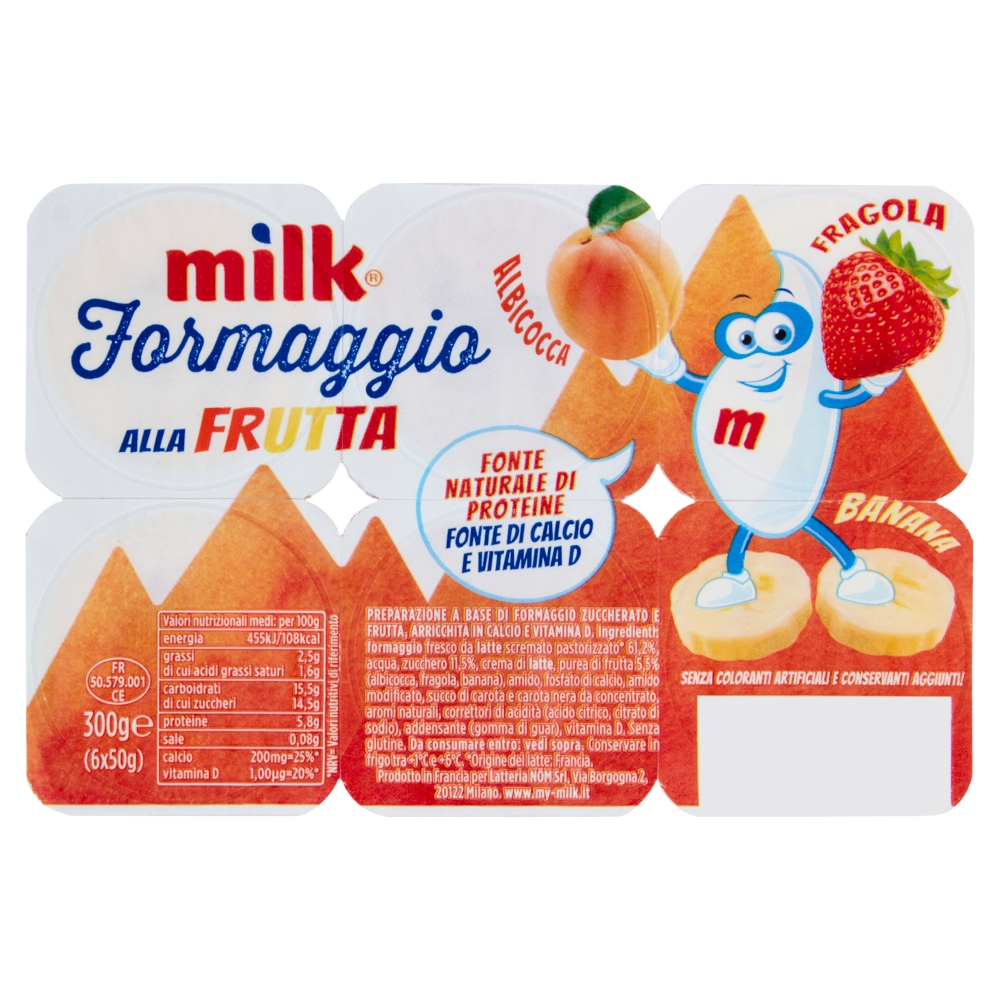 NESTLÉ FRUTTOLO Fragola e Banana - Mela e Pera - Pesca e Albicocca 6 x 50 g