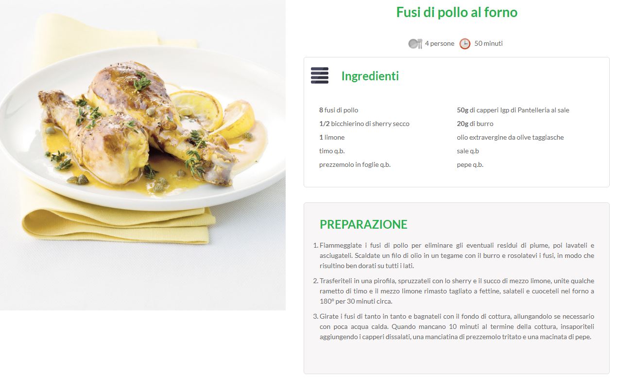 Fusi di pollo al forno