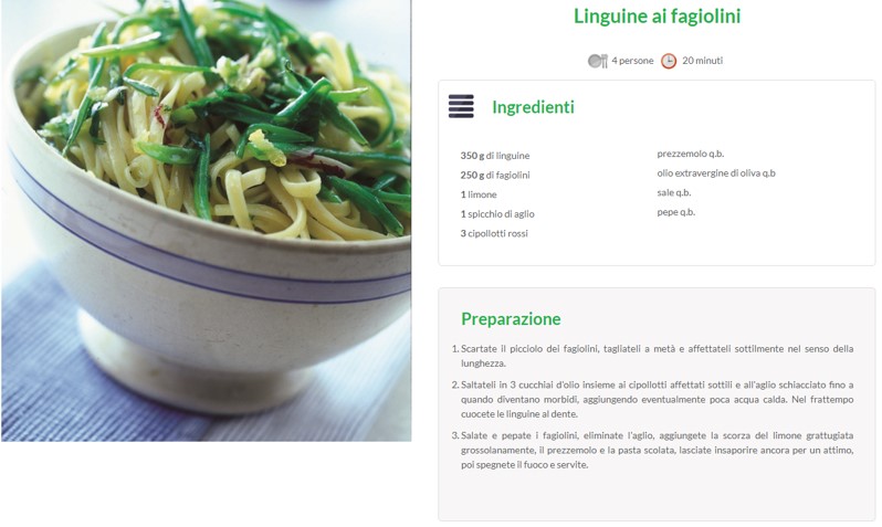 Linguine ai fagiolini