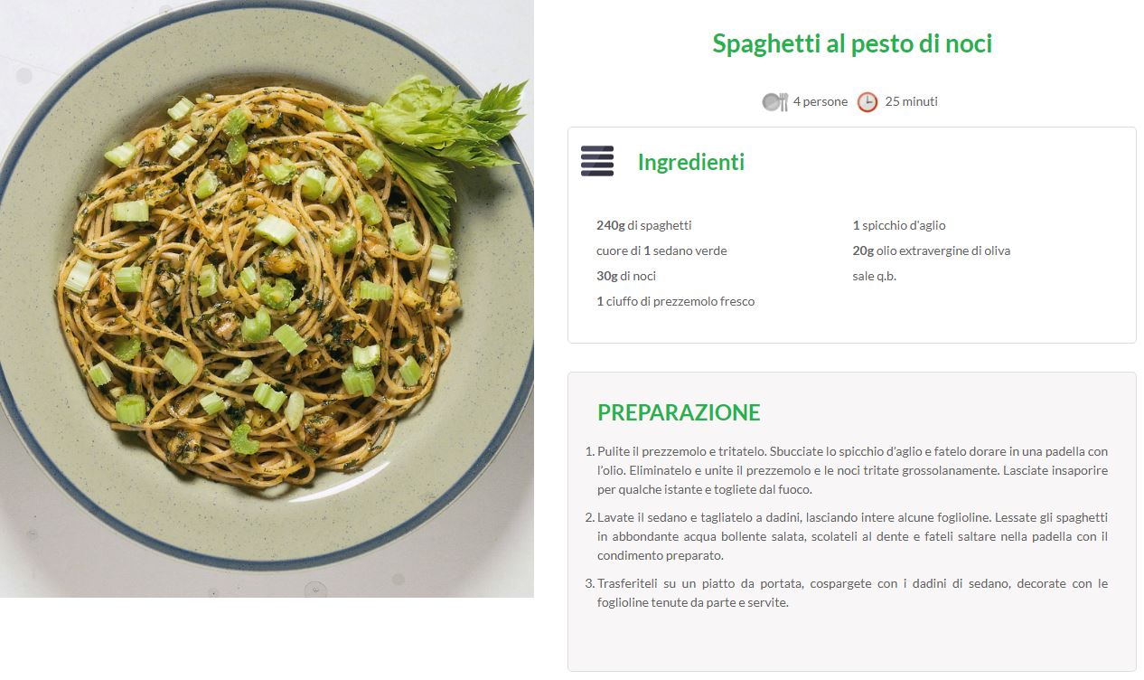 Spaghetti al pesto di noci